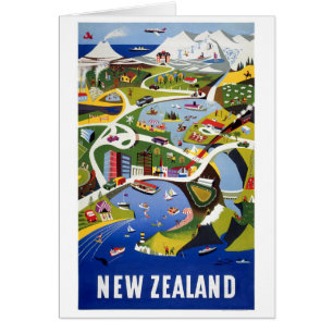 Nouvelle-Zélande Wellington Poster Vintage voyage