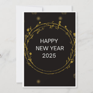 NOUVELLES ANNÉES EVE CADEAU Golden Holiday carte
