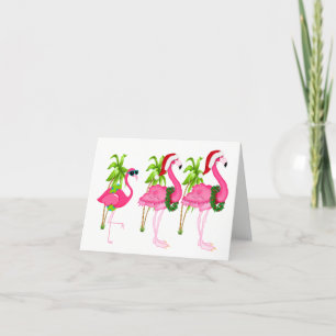 Nouvelles Cartes de Noël Flamant rose rose