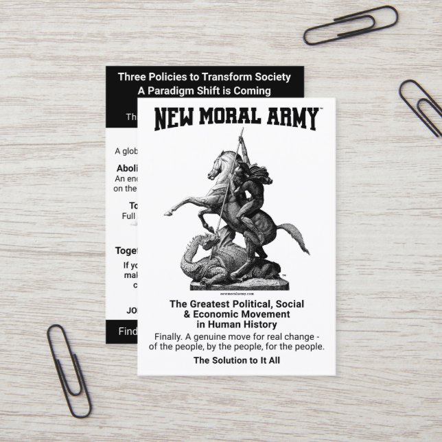 Nouvelles cartes d'information Moral Army™ (100) (Devant/Arrière en situation)