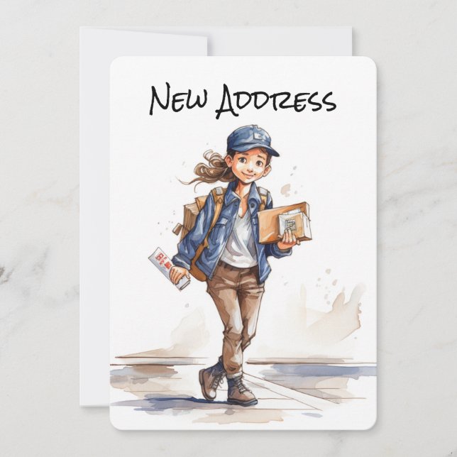 Nouvelles cartes Faire-part de déplacement d'adres (Devant)