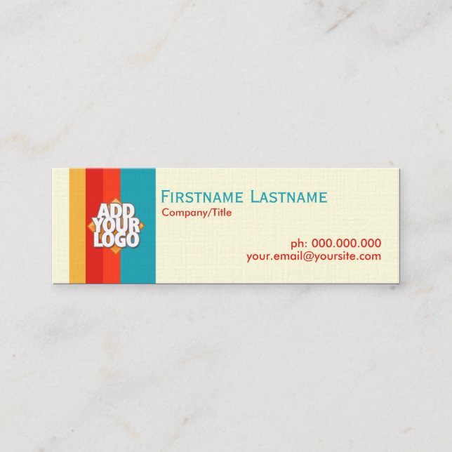 Nouvelles rétros mini cartes de rayures simples (Devant)