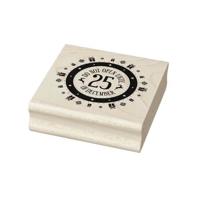 N'ouvrez pas avant le 25 décembre  Tampon en caout (Tampon)