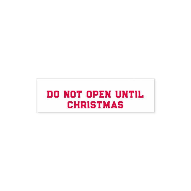 N'ouvrez pas avant Noël Tampon auto-encreur (Design)