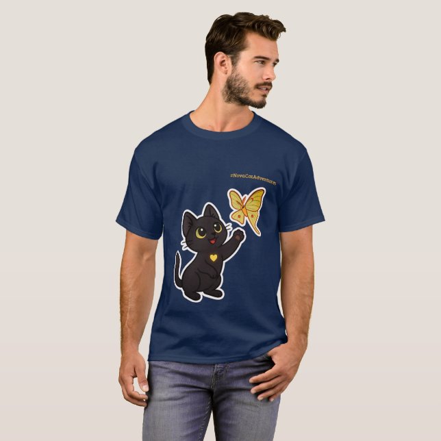 #NovaCatAdventures  and Lunar Moth Frolics T-Shirt (Devant entier)