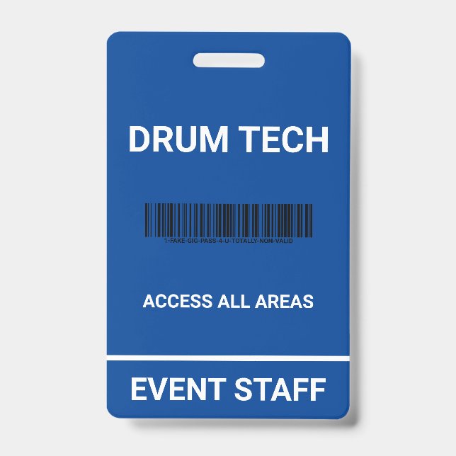 Novelty Back Stage Pass ID Badge (Avant)