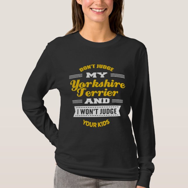 Novelty Yorkshire Terrier Chien Tshirt (Devant)