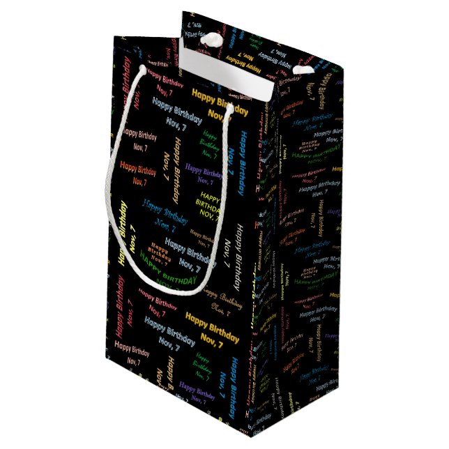 Novembre 7 Anniversaire Sac cadeau (Dos Angle)