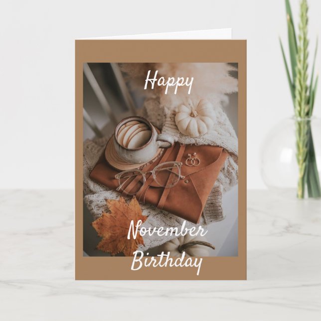 NOVEMBRE *ANNIVERSAIRE SOUHAITE* CARTE DE FILLE (Devant)