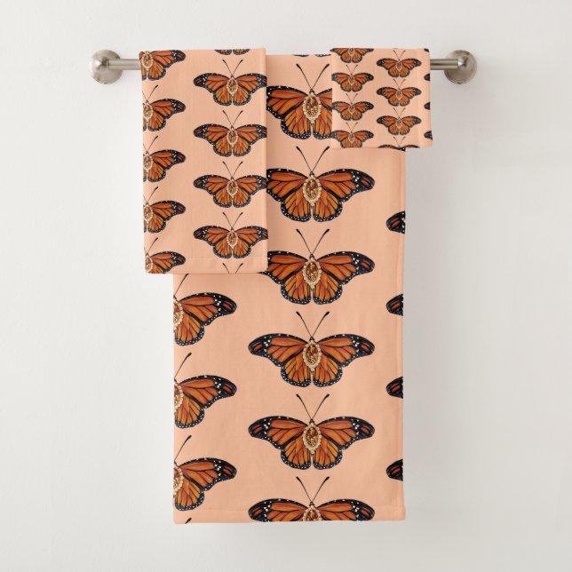 Novembre Citrine Monarch Papillon Motif Design (En situation)