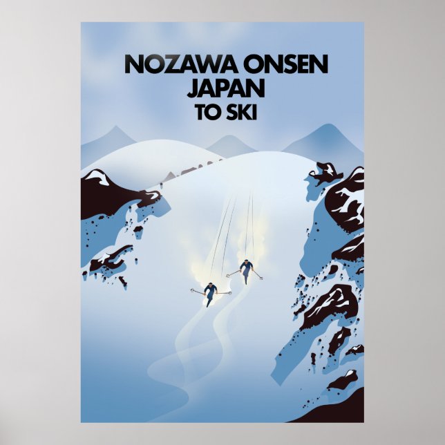 Nozawa Onsen Japon impression ski. (Devant)