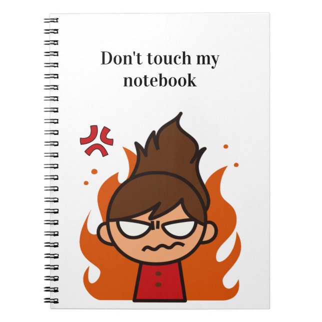 N'touchez pas à mon cahier – Cahier drôle (Devant)