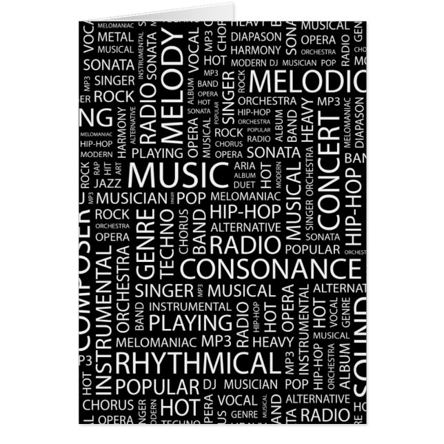 Nuage de mot de motif de MUSIQUE (Devant)