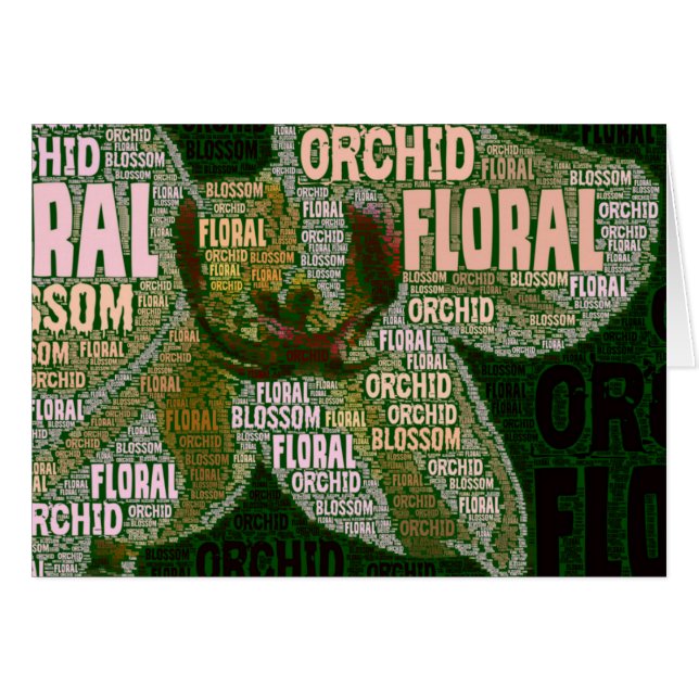 Nuage de mots de Fleur d'Orchidée (Devant horizontal)