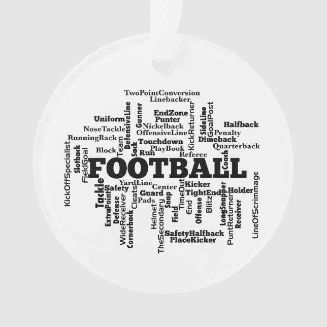 Nuage de mots de football (devant)