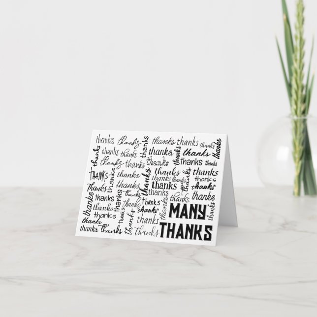 Nuage de mots Merci sur fond blanc (Devant)