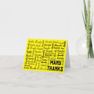 Nuage de mots Merci sur fond jaune