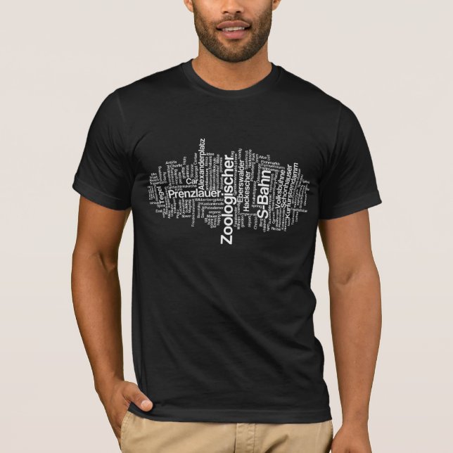 Nuage d'étiquette de Berlin - T-shirt (Devant)