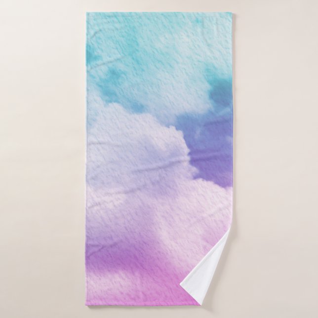 nuage doux fantastique avec couleur dégradé pastel (Serviette de bain)