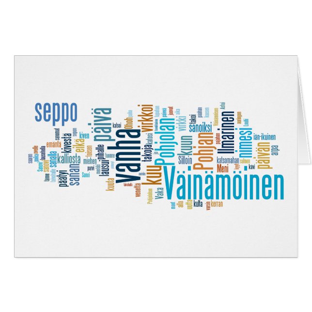 Nuage épique finlandais de mot (Devant horizontal)