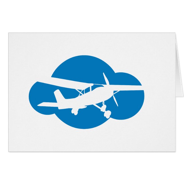 Nuage et avion bleus d'aviation (Devant horizontal)