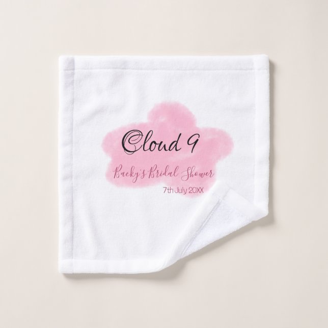Nuage neuf rouge pastel shower de mariage nommédat (Gant de toilette)