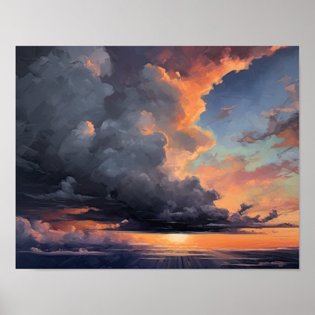 Nuages à l'aube Impression d'art Affiche (Devant)
