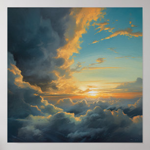 Nuages à l'aube Peinture Impression d'art Affiche