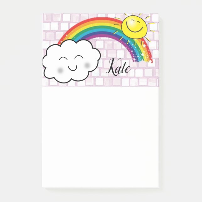 Nuages arc-en-ciel de Post-it (Devant)