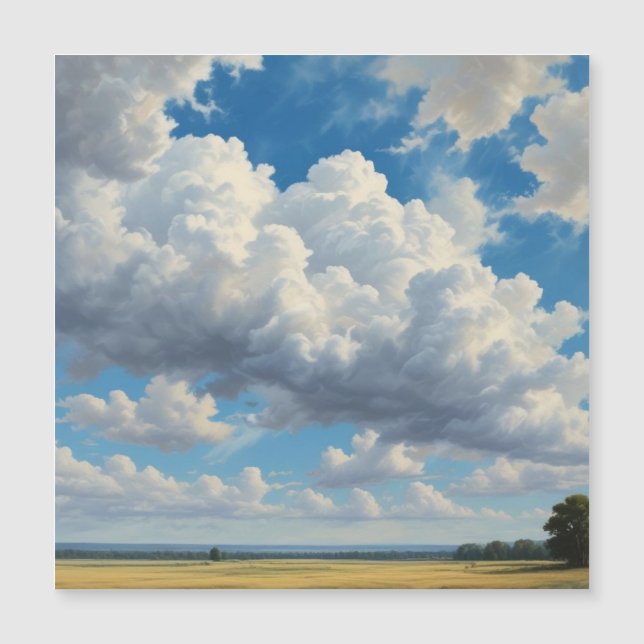 Nuages blancs et ciel bleu clair (Devant)