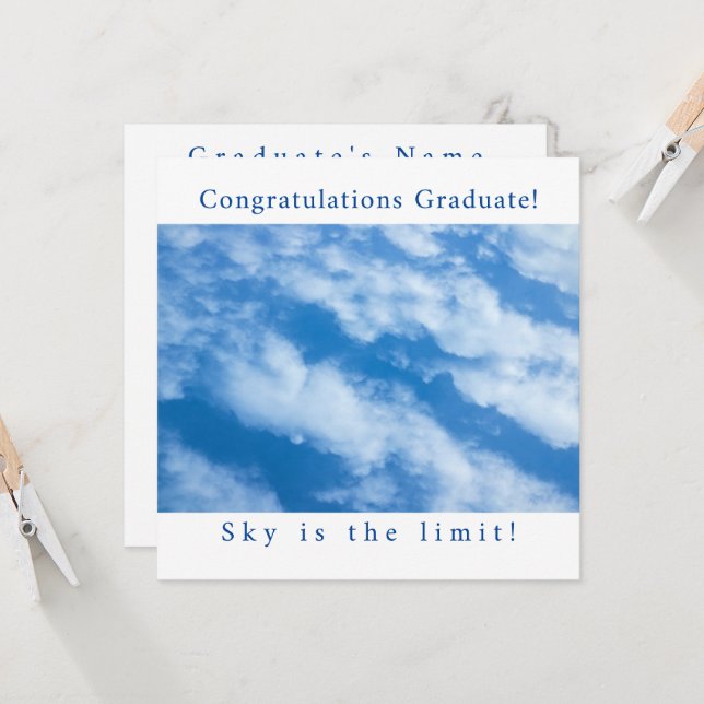 Nuages dans la carte Sky Flat Card (Devant/Arrière en situation)