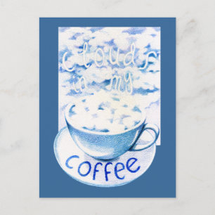 Nuages dans ma carte postale de café