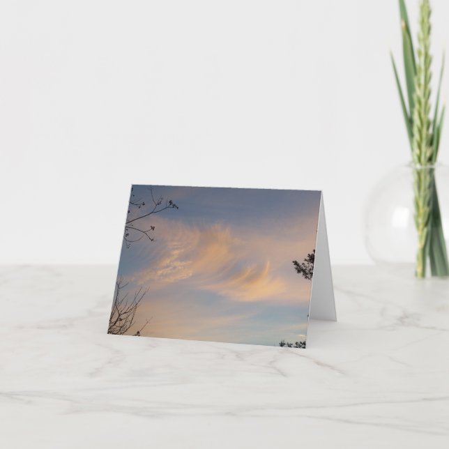 Nuages de cirrus agités sur une carte blanche (Devant)