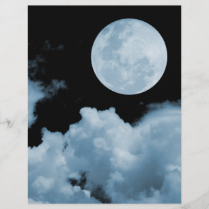 NUAGES DE PLEINE LUNE BLEU