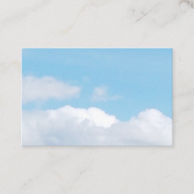 Nuages et carte de visite de ciel (Devant)