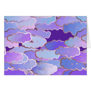 Nuages japonais, crépuscule, violet et violet prof