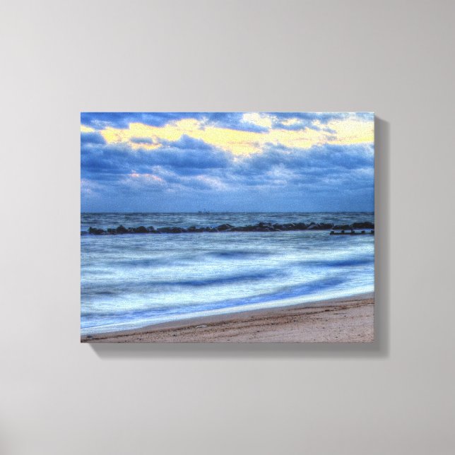 Nuages matinaux sur toile de plage Imprimer (Recto)
