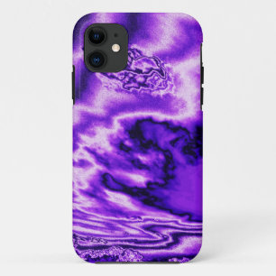 Nuages métalliques violets iPhone 5 coque