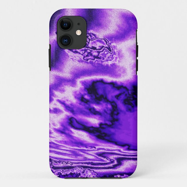 Nuages métalliques violets iPhone 5 coque (Dos)