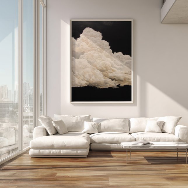 Nuages noirs Impression sur toile Ciel Moderne Abs (Black Clouds Sky Wall art Print)