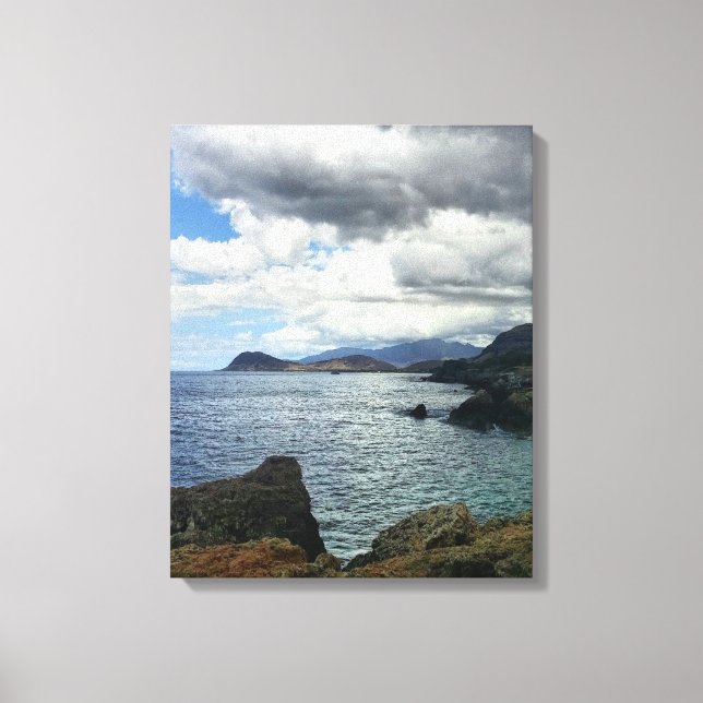 Nuages Photo sur toile Imprimer avec paysage océan (Recto)