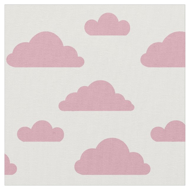 Nuages roses sur tissu blanc par Nicole Janes (Fermer)