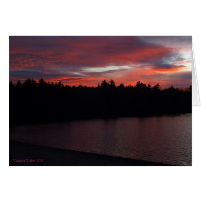 Nuages rouges Walden Pond (Devant horizontal)