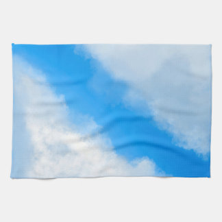 Nuages - Serviette de cuisine bleue