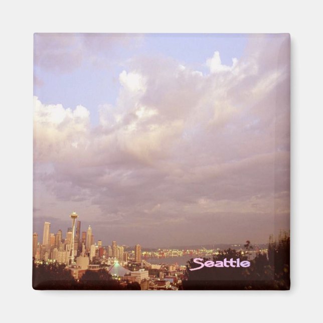 Nuages sur le magnifique aimant Seattle (Devant)