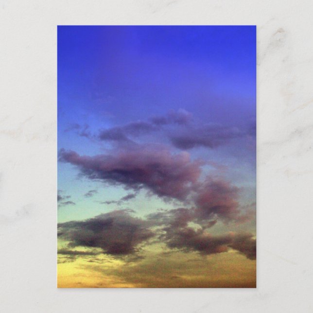 Nuages sur les cartes postales du coucher du solei (Devant)