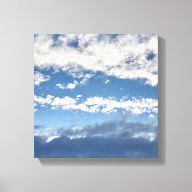 Nuages sur mur de toile (Recto)