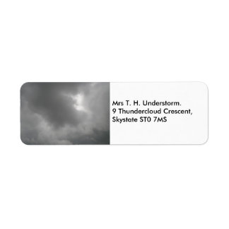 Nuages tempête Étiquettes personnalisés