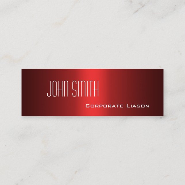 Nuances de Cartes de visite Red Skinny (Devant)