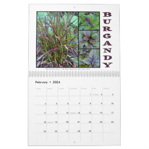 Nuances de la nature Collage floral Calendrier des
